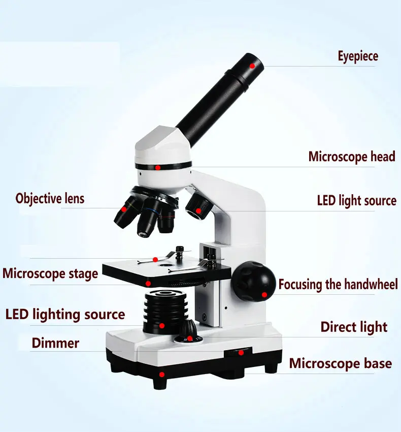 NEW Biological Microscope 1600X Magnification Student Microscope