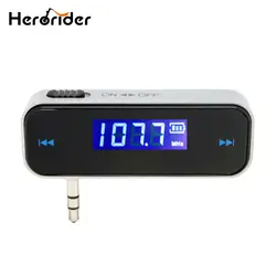 Herorider Мини 3.5 мм в автомобиле Музыка Аудио fm-передатчик Беспроводной ЖК-дисплей Дисплей передатчик модулятор Автомобильный комплект для