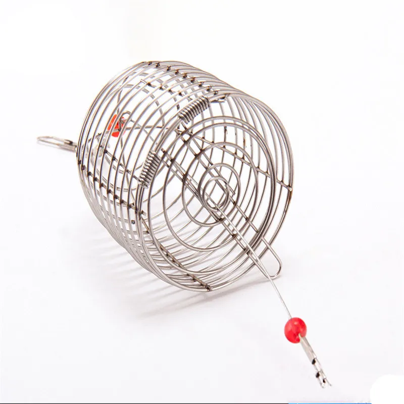 

Bait Cage Fishing Trap Basket Feeder Stainless Steel Nesting Fish Supplies Suitable for Capture Smelting Fishing Tackle