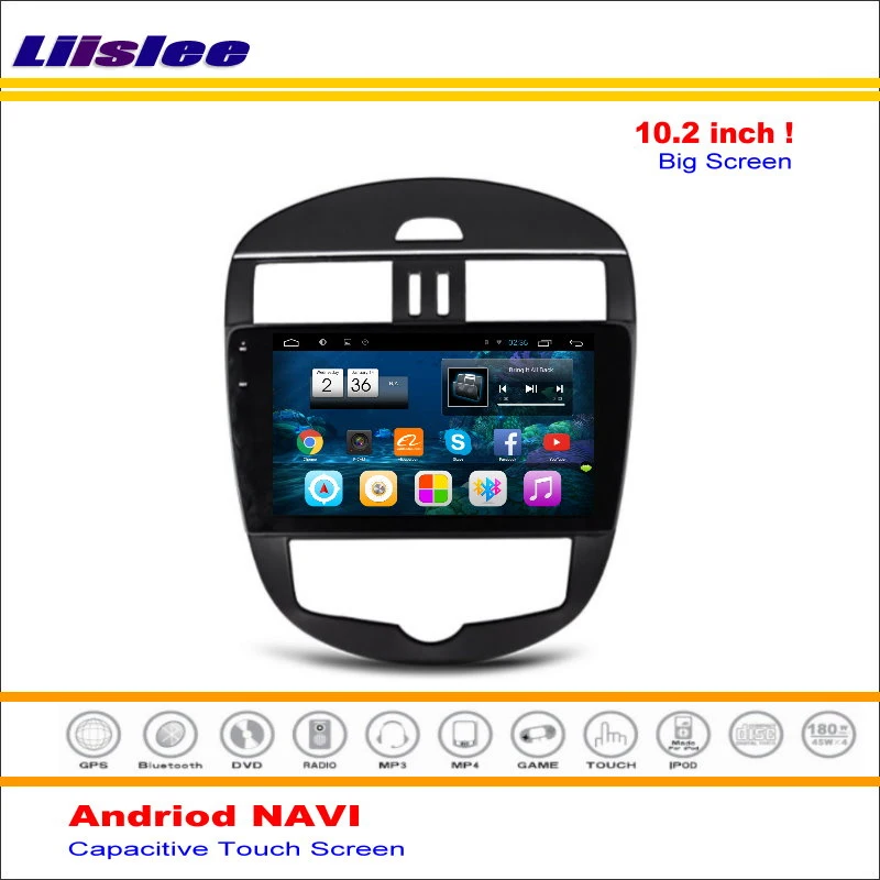 Flash Deal Liislee Car Android GPS Navigation System For Nissan Tiida ( C12 ) / Pulsar ( C13 ) 2011~2016 Radio Multimedia ( No DVD Player ) 1