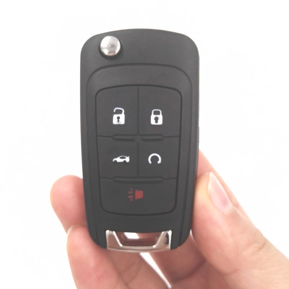 Flip Remote Car Key 5 Buttons 315MHz with ID46 Electronic Chip For Chevrolet with logo