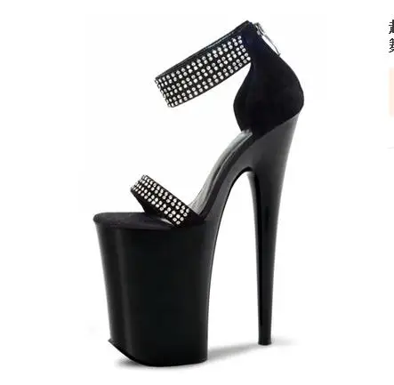 

Customize Sexy 20CM Ultra High Thin Heel Shoe Women New Fashion Trend Platforms Pumps Girl Stage Shoe Student Buckle Party Shoes