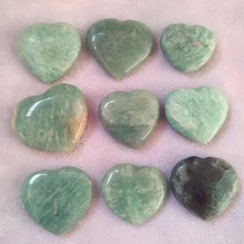 

9pcs Natural amazon stone heart