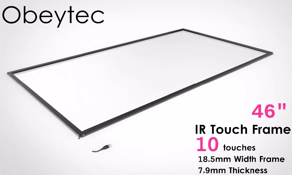 Obeytec 46-дюймовая рамка инфракрасного сенсорного экрана 10 сенсорных точек драйвер