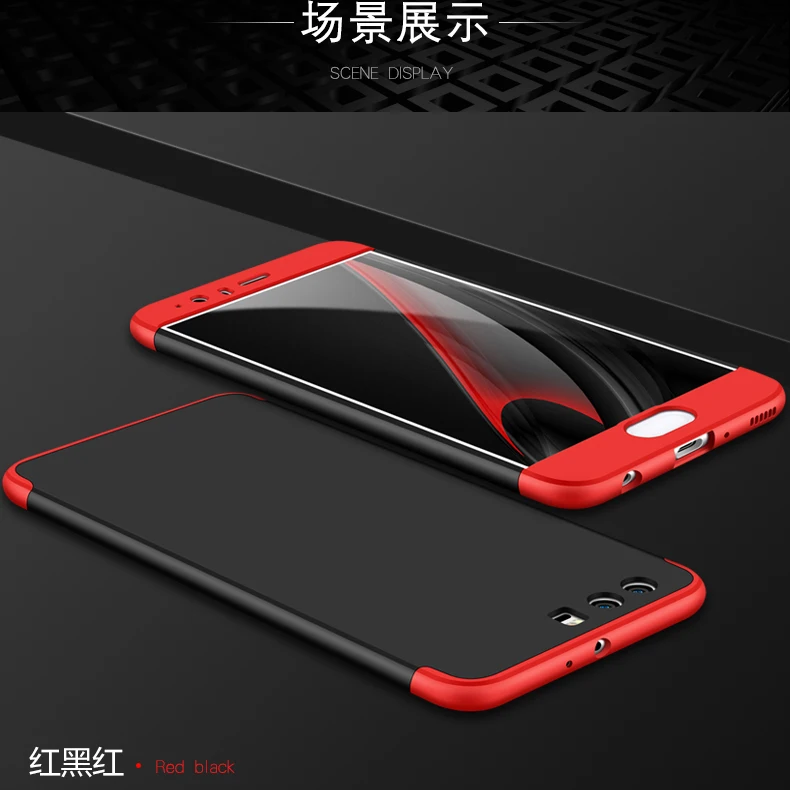 

For Huawei P10 P10Plus P9 Case Luxury Hard 3 in 1 Matte Armor Protective back cover case for huawei p9 p10 plus full cover shell