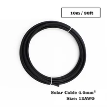 10 м 30ft x 12AWG 4mm2 черный Цвет положительным провод с ПВХ-изоляцией Фотоэлектрические электрические MC4 соединительные кабели Солнечный подключения
