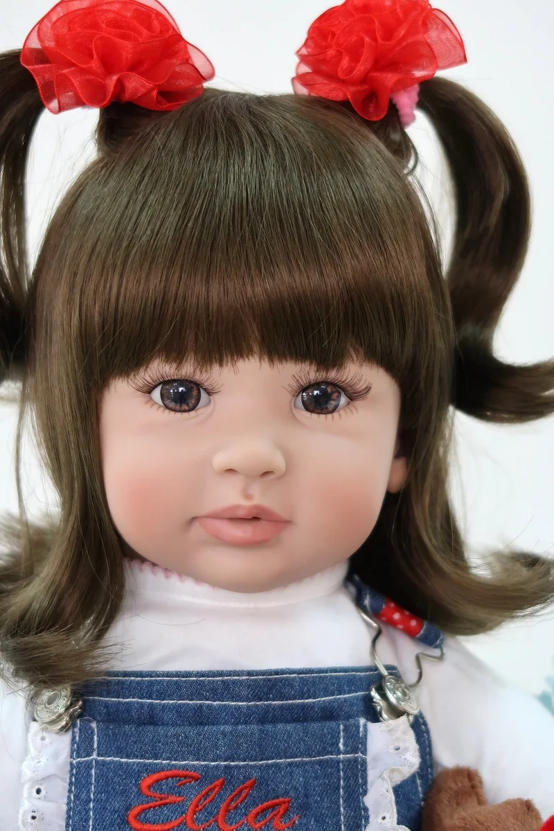 60 см Милая силиконовая кукла Reborn Baby Girl игрушка виниловая принцесса малыши