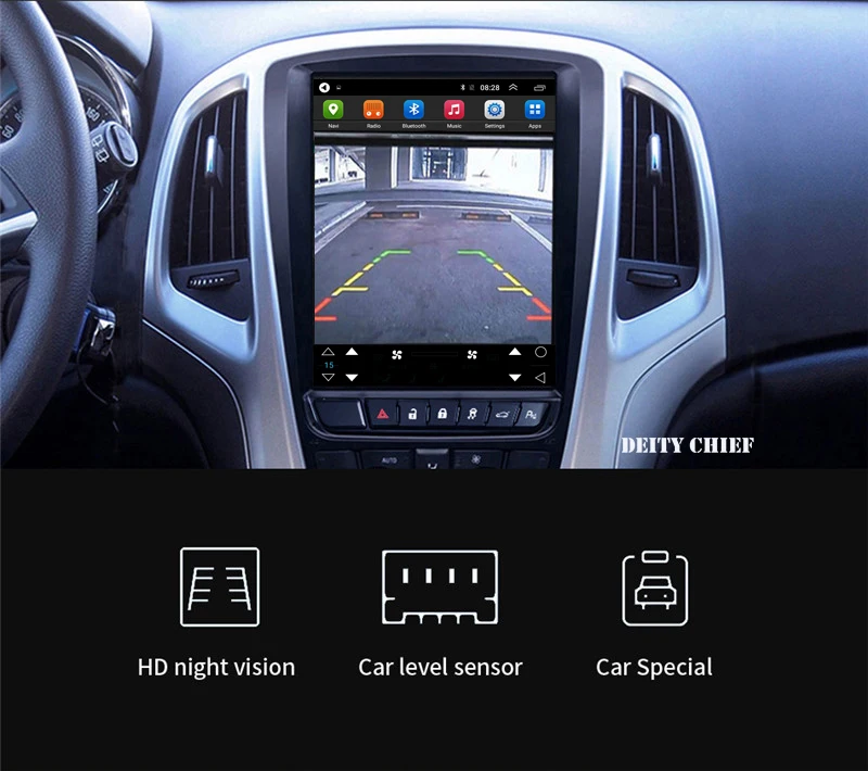 Best 4GB+64GB 8cores Android 8.1 Car Multimedia GPS Radio For Opel Astra J Vauxhall Buick Verano  2009-2014 Vertical screen 3