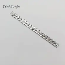 Черный рыцарь Мужская классическая цепочка браслет из нержавеющей стали серебряный цвет шикарный браслет модные аксессуары BLKN0709