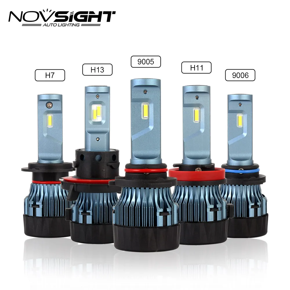 NOVSIGHT H4 Автомобильные светодиодные фары H7 H11 H8/H9 9005 9006 H13 60W 10000LM Play and Plug для вождения