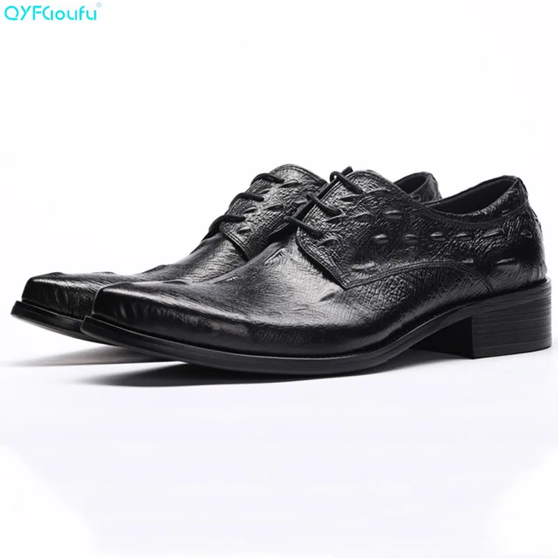 

Genuine Leather Oxford Shoes For Men Dress Shoes Crocodile Pattern Men Formal Shoes Pointed Toe Business Wedding Shoe