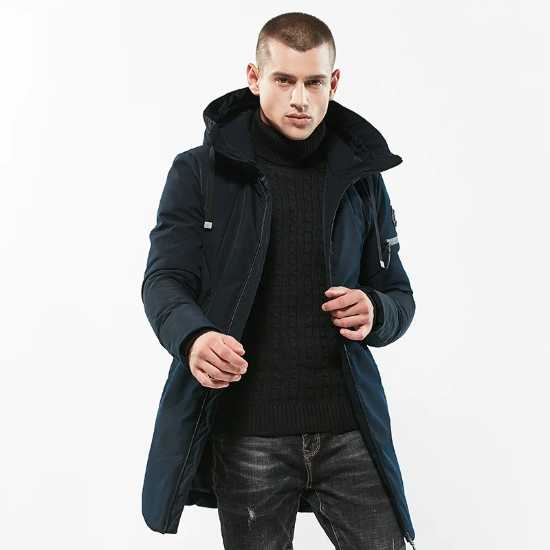 Для мужчин зимняя хлопковая стеганая Мужские парки Пальто утепленная куртка с