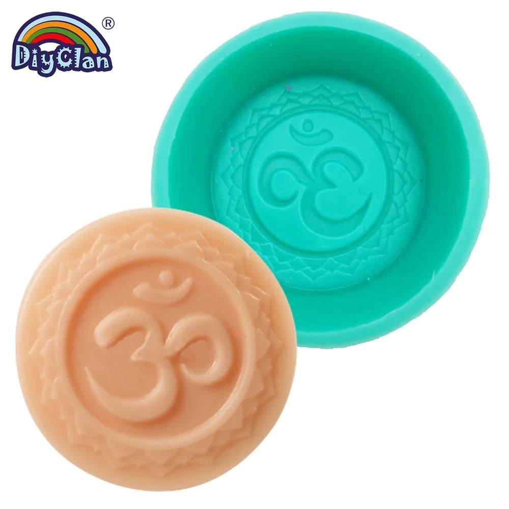 

OM aum Yoga Chakra Silicone Mold For Soap Incantation Cake Epoxy Resin Aroma Stone Mould Buddhism Spell Crafts Decorative Form