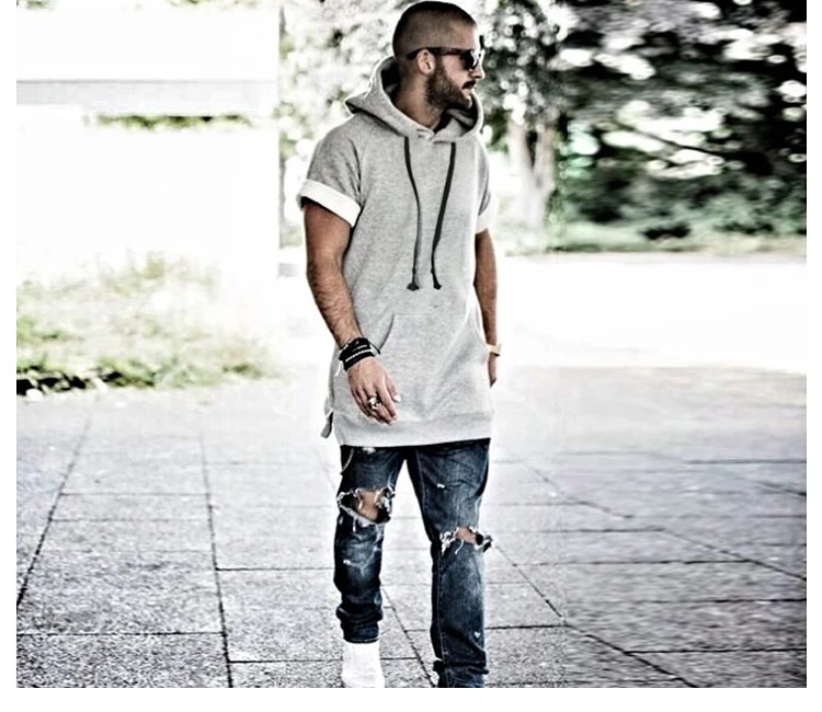 short sleeve hoodie style