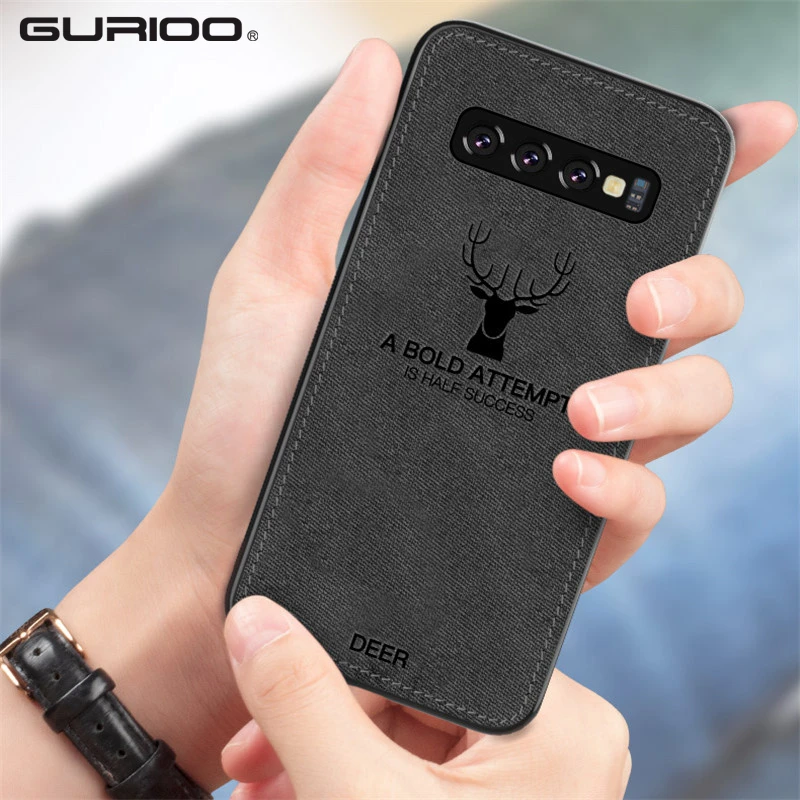 

Gurioo Luxury Soft TPU Cloth Deer Back Cover For Samsung Galaxy S10 S10E S9 S8 S7 Edge Plus M10 M20 Shockproof Batman Phone Case
