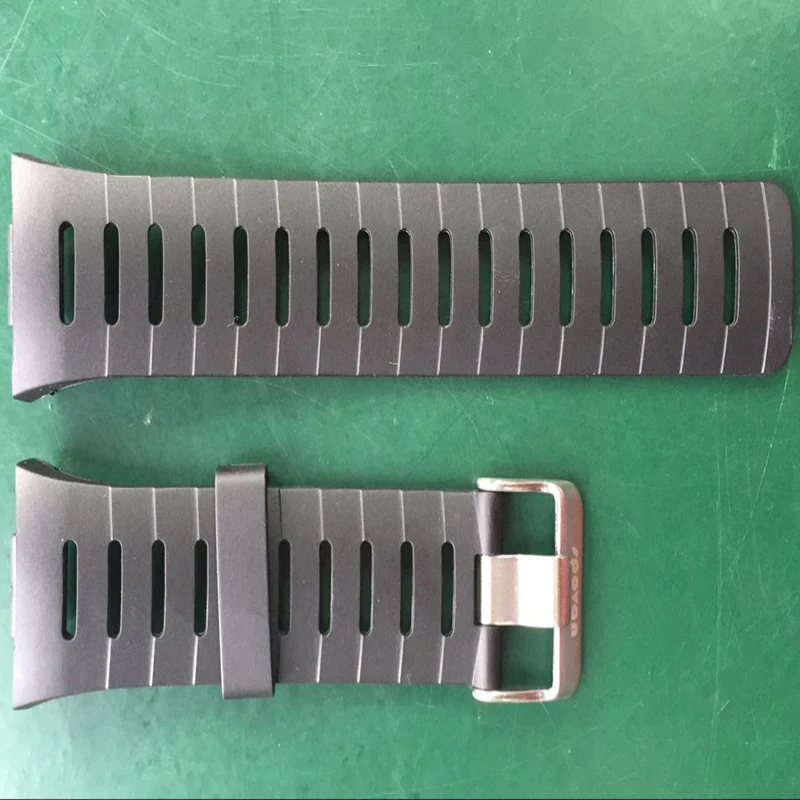 

Original 22mm Black Silicone Rubber Watch Strap Waterproof Sports Watch Band For WristsWatch Spovan Leader 2 / SPV709 / SPV710