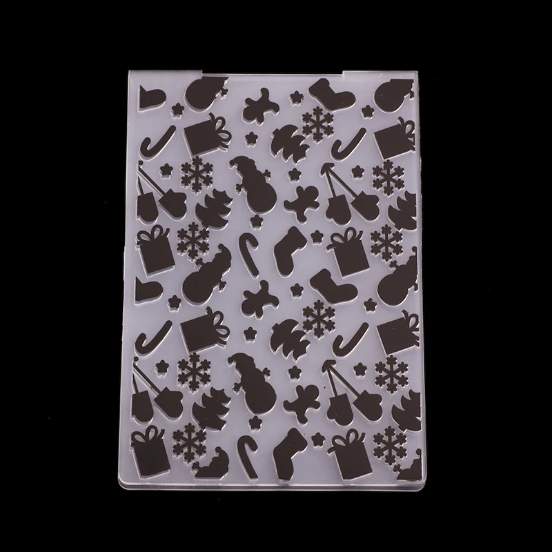 

Christmas Decor Embossing Folder Stencils for DIY Scrapbooking Plastic Handmade Template Crafts Art Diary Decor Painting Tool