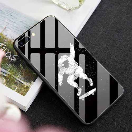 4413 Роскошные DIY для iphone 7 8X10 Plus 6s 6 Капа пользовательский космический астронавт чехол из закаленного стекла для телефона для iphone 11 Pro XS чехол для MAX XR - Цвет: 4413