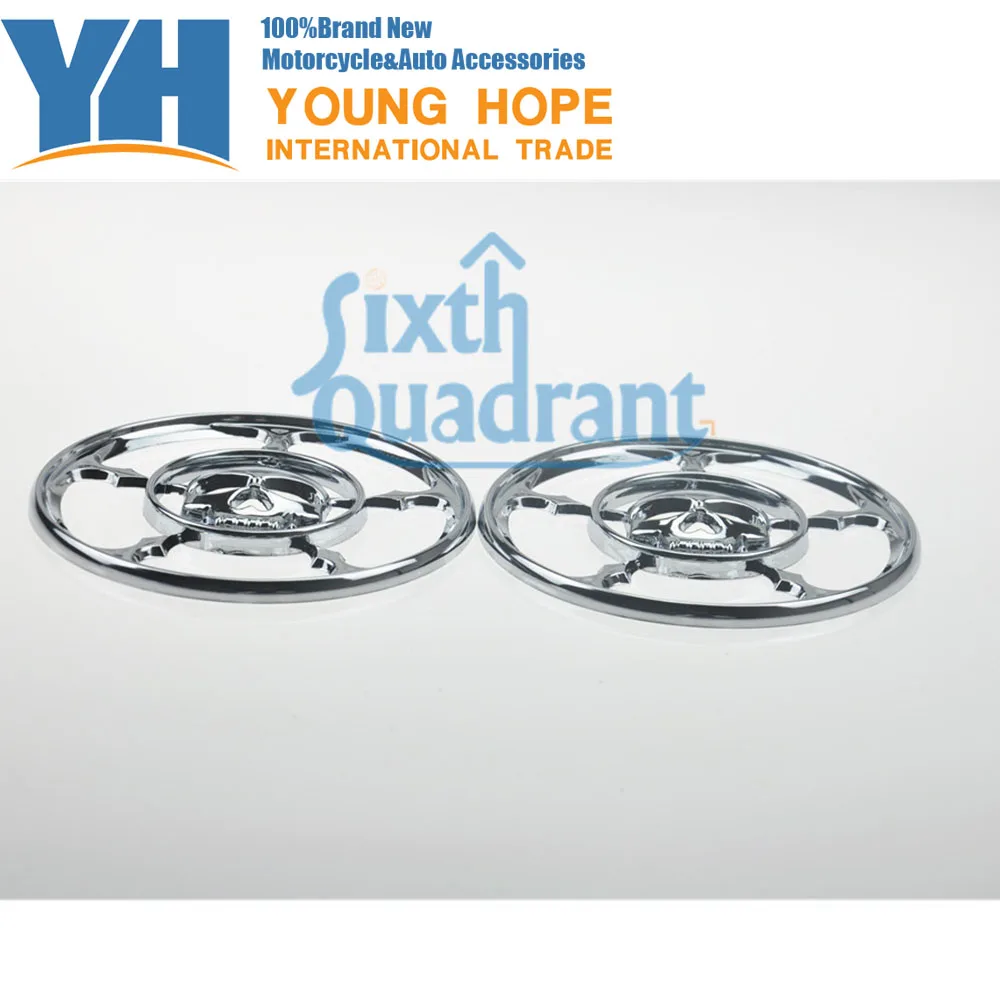 New Arrival 4.5" Chrome Skull Speaker Trim Grill Cover For Harley