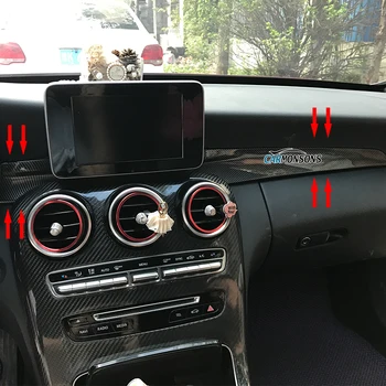 

Console Dashboard Decorative Trim Cover Plastic Stickers for Mercedes Benz C GLC Class W205 X253 Accessories Car Styling