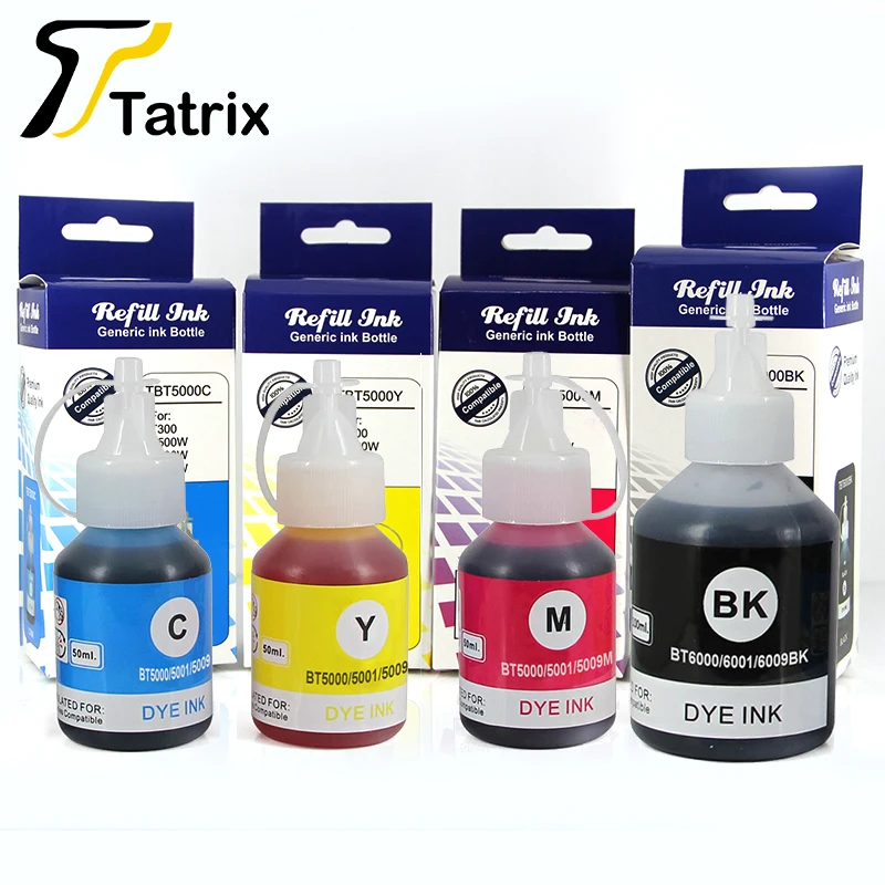Tatrix для Brother BT6000/6001/6009 BT5000/5001/5009 многоразовые красящие чернила подходящие DCP T300/DCP