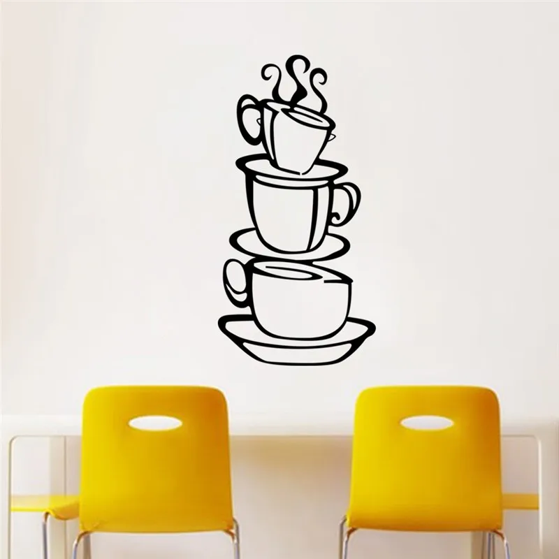 3D koffie креативные чашки muurtattoo самодельные виниловые наклейки для украшения