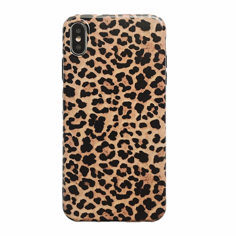 Fashion Leopard print Phone Case For iphone XS Max XR X Case For iphone 6 6S 8 7 plus Back Cover Luxury Soft Cases Matte Capa