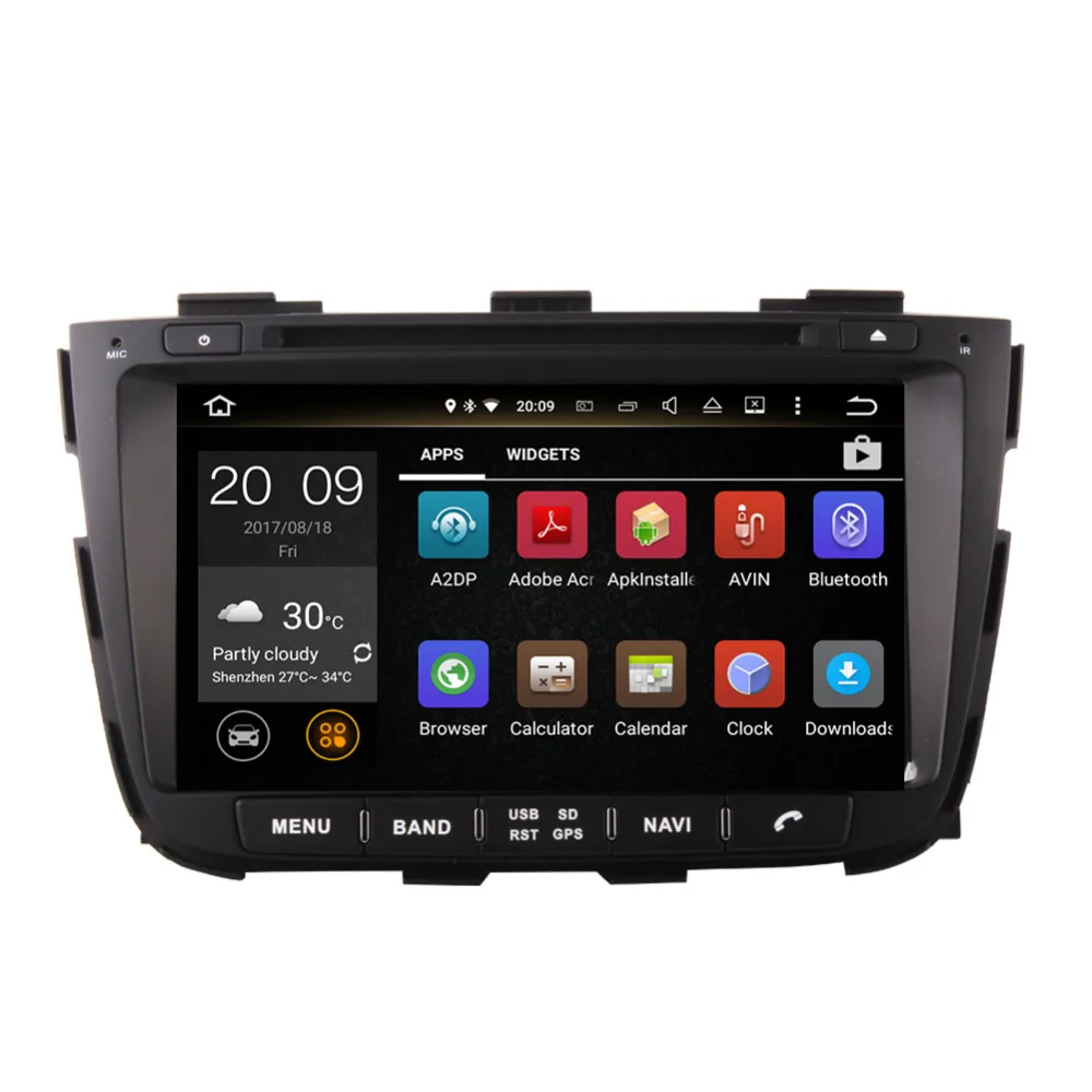 2 Din 4 Гб ОЗУ Android 8 0 Восьмиядерный ''LCD Автомобильный GPS навигатор для Kia Sorento 2013 2014