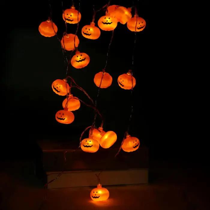 20 светодиодный Тыква Хэллоуин строку света украшения дома вечерние Фея огни строки-M25