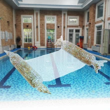 Надувной, для бассейна гамак для воды плавающий шезлонг блестки плавающая кровать стул бассейн надувной гамак кровать бассейн Вечерние