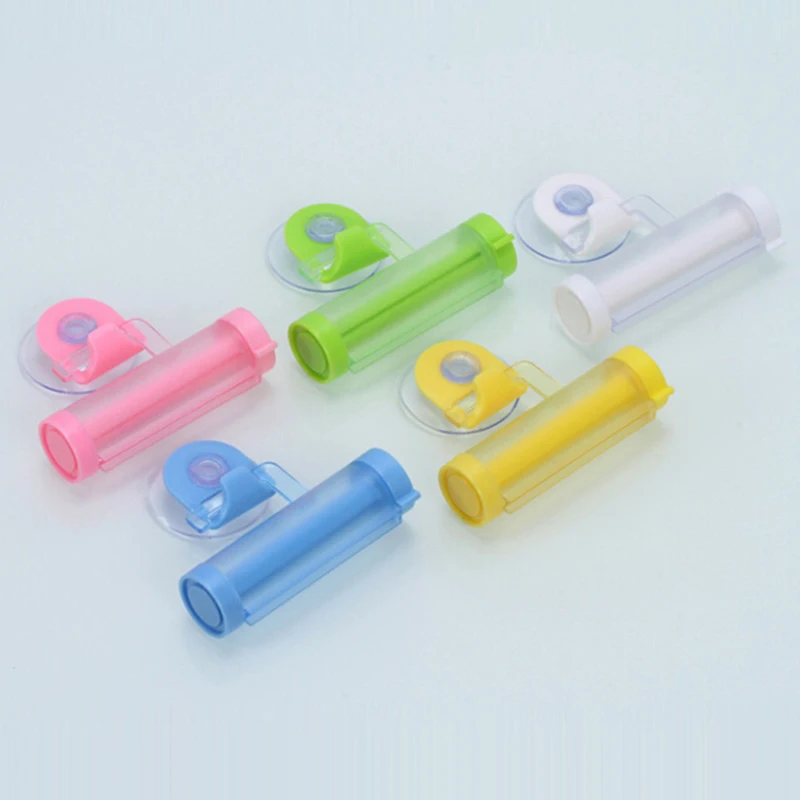 

1 Pcs Creative Rolling Toothpaste Squeezer Easy Dispenser Bathroom ABS Tube Partner Hanging Holder Dentifrice with Sucker