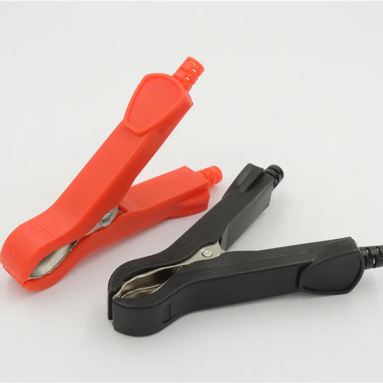 

Metal Car Vehicle Battery Test Lead Clips Crocodile Alligator Clamps 30A 90mm Black+Red