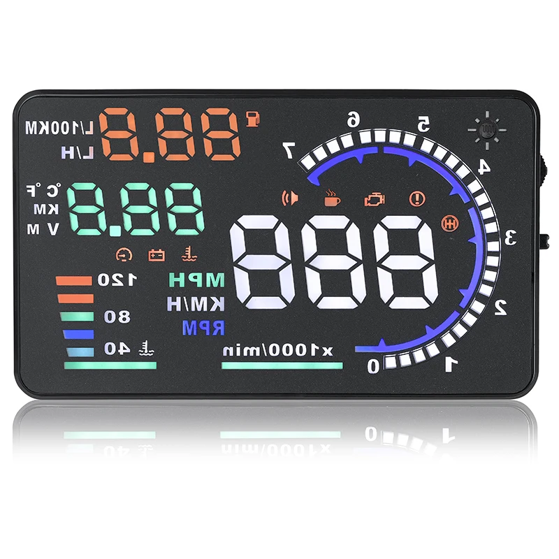 

Car hud head up display KMH MPH Smart A8 5.5" Digital car speedometer Car-styling OBD2 speedometer Car styling