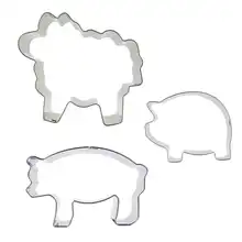 Овцы, поросят, Свинья shaped 3 шт. печенье резки формы, выпечки инструменты, украшения торта мягкие конфеты инструменты