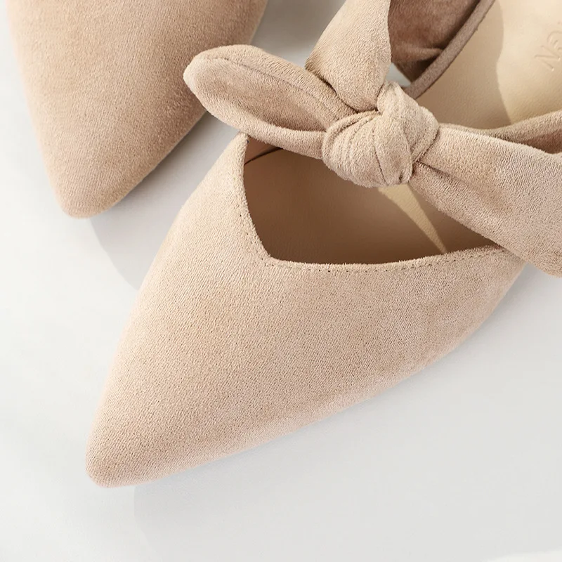 Летние тапочки Для женщин сандалии, плоская обувь Дамская обувь из флока бабочки-узел Повседневное тапочки с плоской подошвой; женские шлепанцы для пляжа Босоножки, шлепанцы