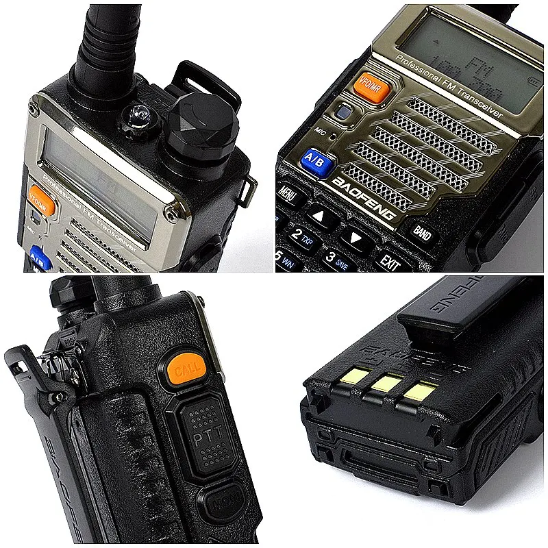 Baofeng UV-5RB 2 способ радио Ручной сканер для полиции пожарный Спорт на открытом воздухе и усиления f-антенна и PTT динамик Портативный Трансивер