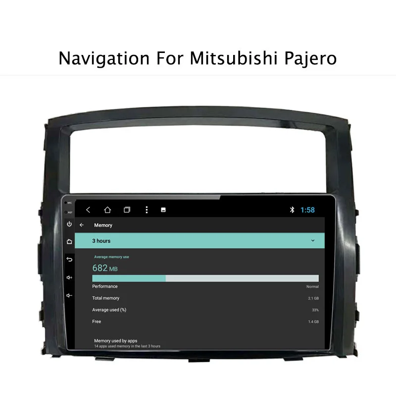 Excellent NAVITOPIA 9inch 2G RAM 32G ROM Android 8.1 Car DVD Multimedia GPS Navigation for Mitsubishi Pajero 2006 2007 2008 2009 2010 2011 8