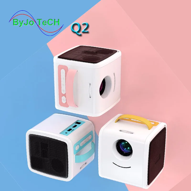 

ByJoTeCH Q2 Projector Portable Projector Family Children Education Supporting USB HDMI TF AV