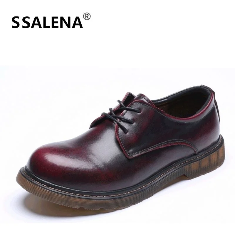 

Vintage Men Casual Shoes Round Toe Fashion Men Leather Shoes Male Anti--slip Retro Working Shoes Size 38-44 AA30064