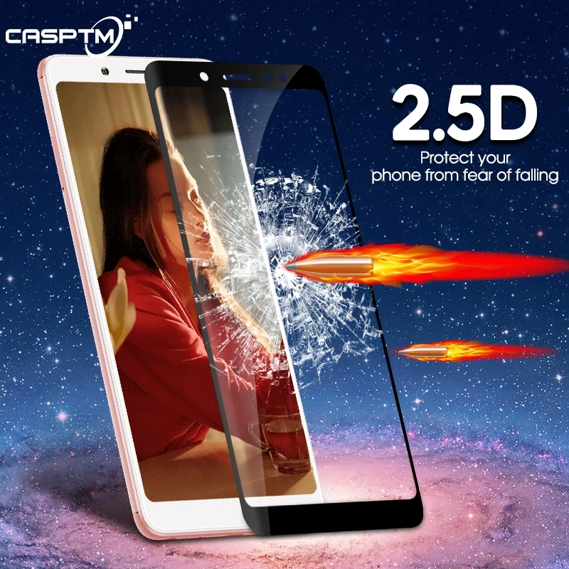 

CASPTM Full Cover Tempered Glass Slim Film For Redmi Note 6 Pro 5 Plus 6A A1 Xiaomi Mi A2 8 Lite F1 Thin Screen Protector Guard