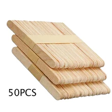 50 шт. деревянные для мороженого палочки для DIY Pop Popsicle палочки для детей ручной работы Натуральные Деревянные Художественные палочки для дома инструменты 6,5 см