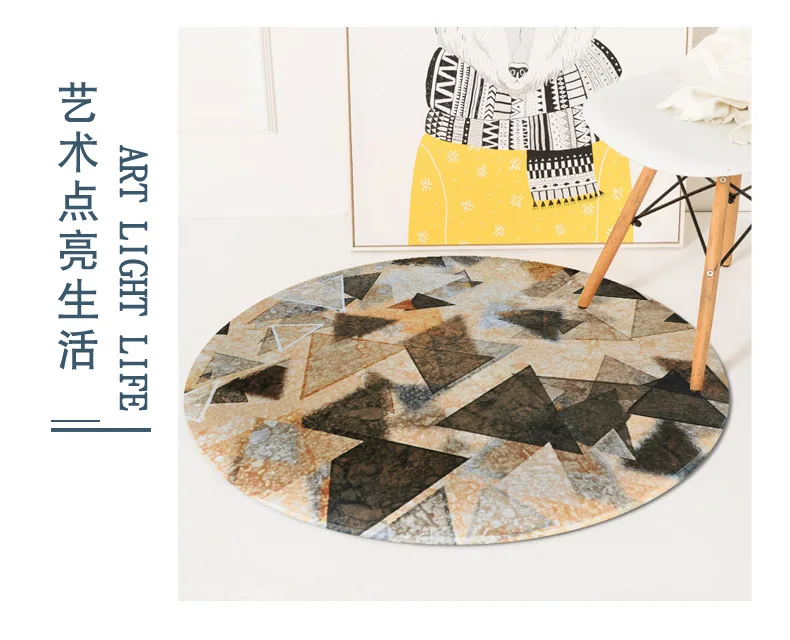 LOUTASI Geometric Round Carpet Carpet for Living Room Computer Chair Table Floor Mat Kids Tent Area Rug Cloakroom Rugs Carpets LOUTASI Geometric Round Carpet Carpet for Living Room Computer Chair Table Floor Mat Kids Tent Area Rug Cloakroom Rugs Carpets