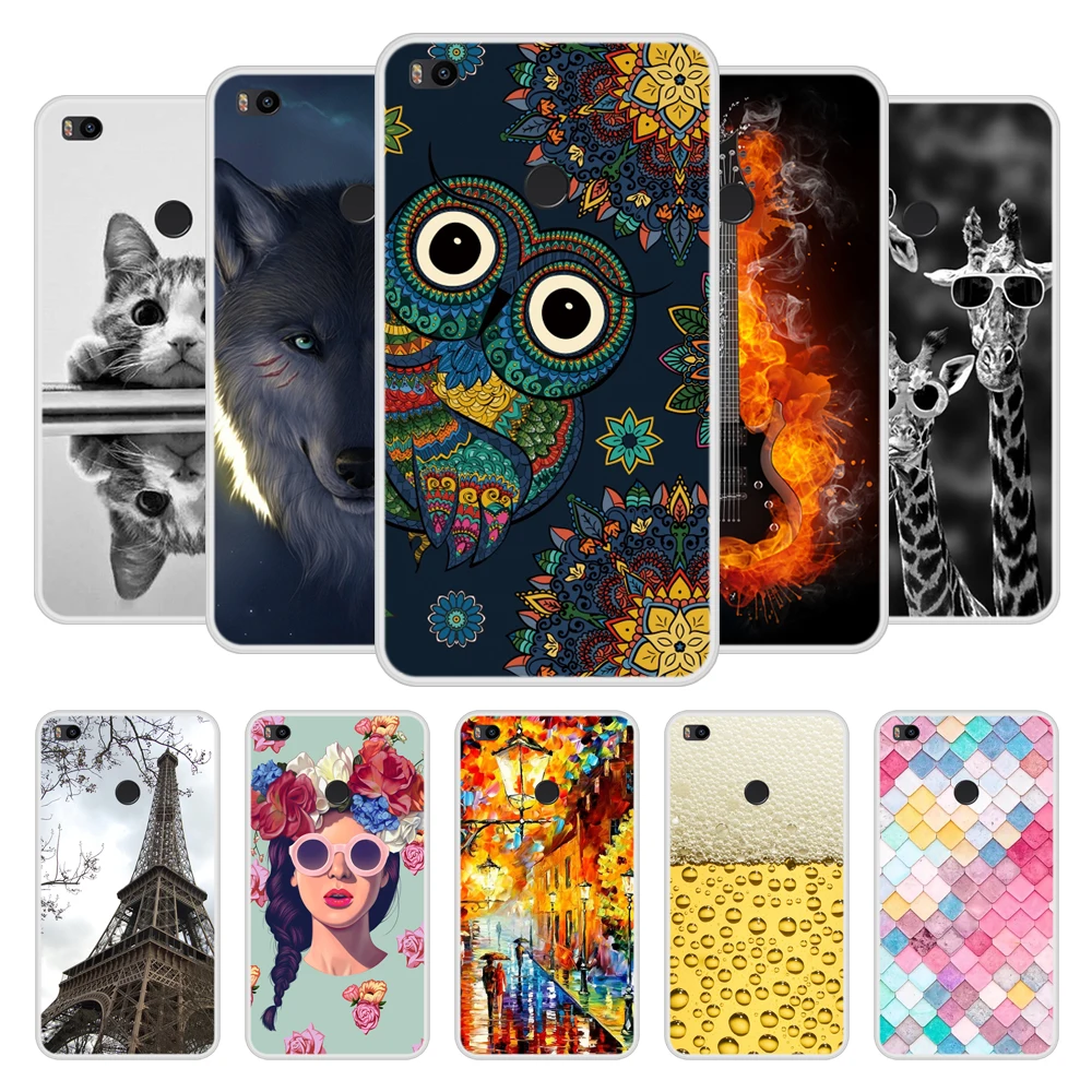 

Case For Xiaomi Mi Max 2 Soft Silicone TPU Chic Patterned Print Phone Cover For Xiaomi Mi Max2 Cases