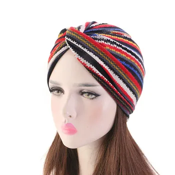 

Muslim Women Hijabs Hats New Fashion Flowers Turban Indian Style Head Wrap Cap Hat Hair Cover Headband Inner Turban Cap 9 colors