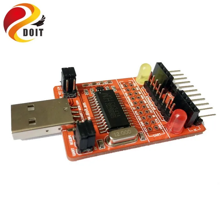 doit CH341A usb-кабель для переноса данных для I2C/IIC/SPI UART/ttl/ISP адаптер EPP/MEM параллельный преобразователь макетная плата комплект