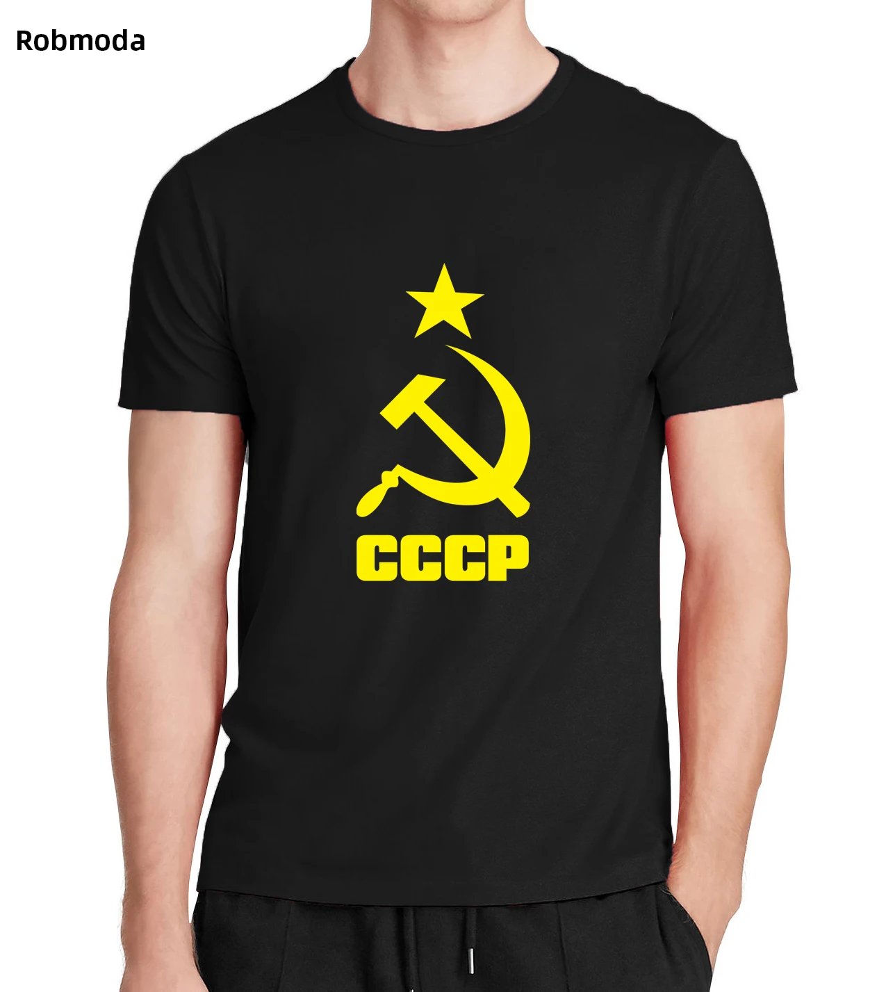 

2019 Summer CCCP Russian T Shirts Men USSR Soviet Union Man Short sleeve T-shirt Moscow Russia Mens Tees Cotton O Neck Tops Tee