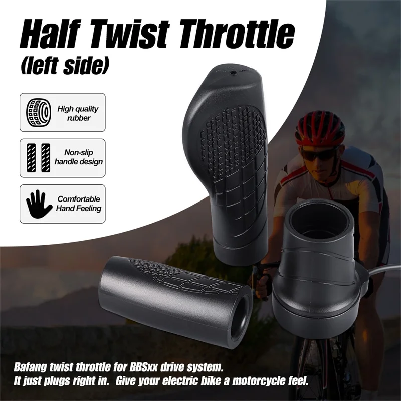 

E-bike Half Twist Throttle Speed Control On The Left 3PIN For BAFANG 36V 48V 52V Mid Motor Electric Bicycle Conversion Kit