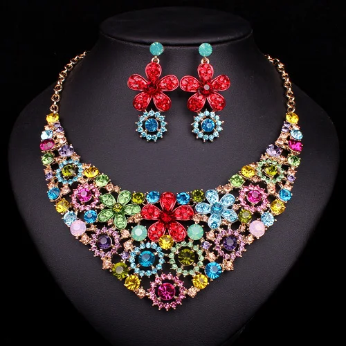 Buy Fashion Dubai Necklace Earrings Bridal Jewelry