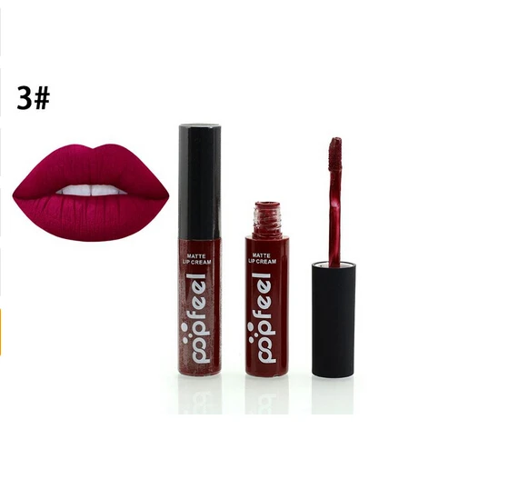 thumbnail image 1 of New 12 Color Liquid Waterproof Elegant Matte Smooth Lipstick Lip Stick Lipgloss Long Lasting Sexy Nude Lip Gloss P128#, 1 of 5