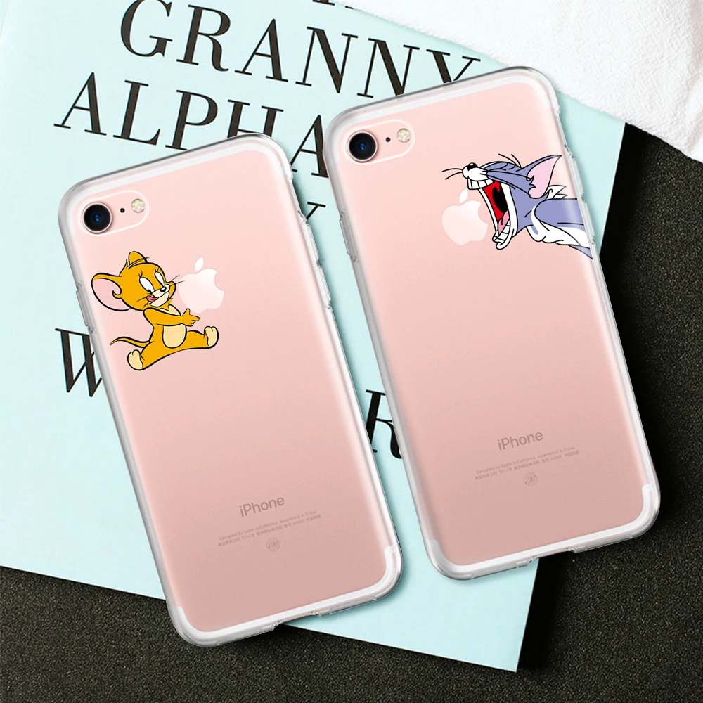Пара мультфильм милый чехол для телефона iPhone XR XS MAX X 7 8 6 S плюс милые животные